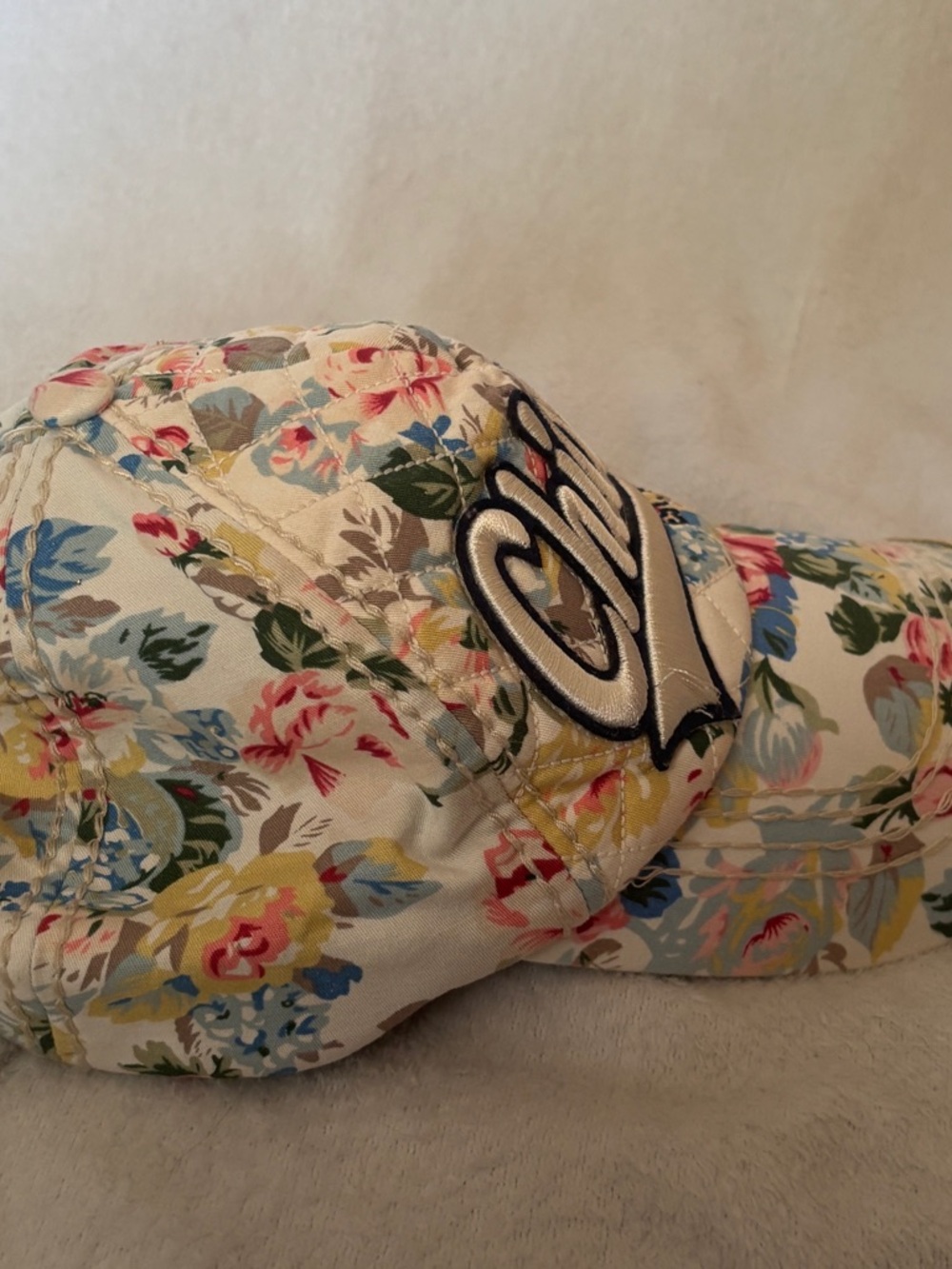 Chicago Floral Baseball Cap Robin Ruth Adjustable Strapback Hat - Picture 4 of 6